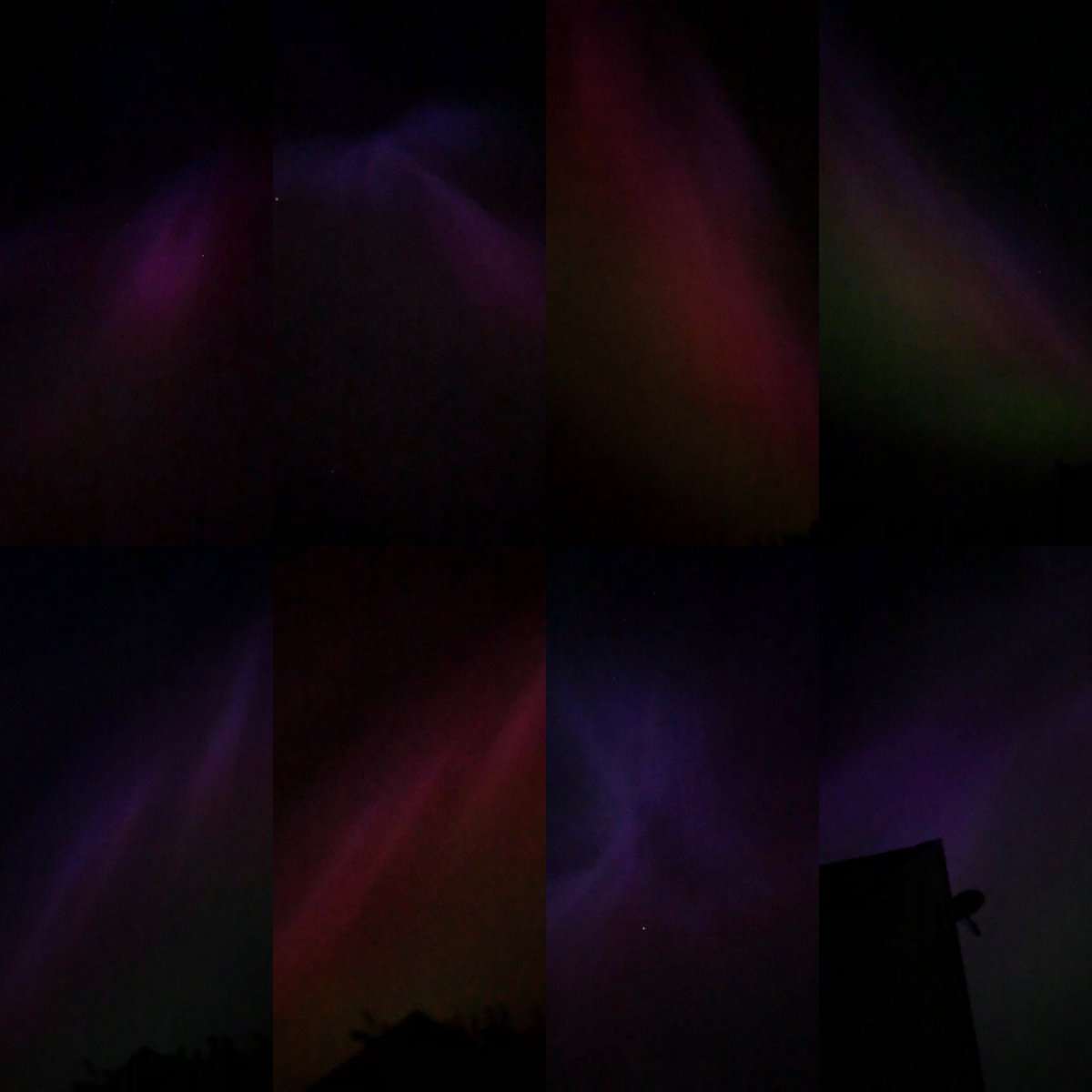 Some aurora borealis colours from this evening. Doesn’t do it justice!
