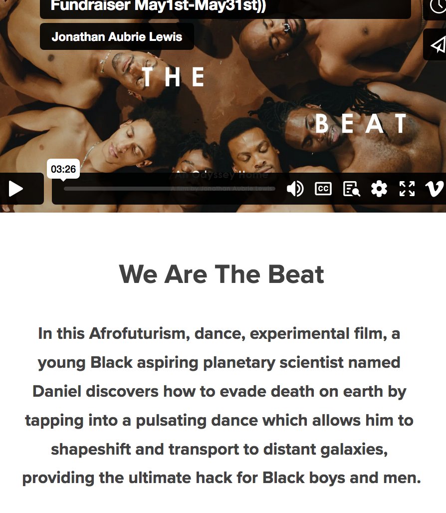 We interview WE ARE THE BEAT Writer/Producer/Director Jonathan Aubrie Lewis

#Afrofuturism #blackscifi #scififilms #DanceFilm #BlackDancer #BlackMentalHealth #BlackMaleMentalHealth #MentalHealthawareness  #KickstarterCampaign #KickstarterLaunch 

wearemovingstories.com/we-are-moving-…