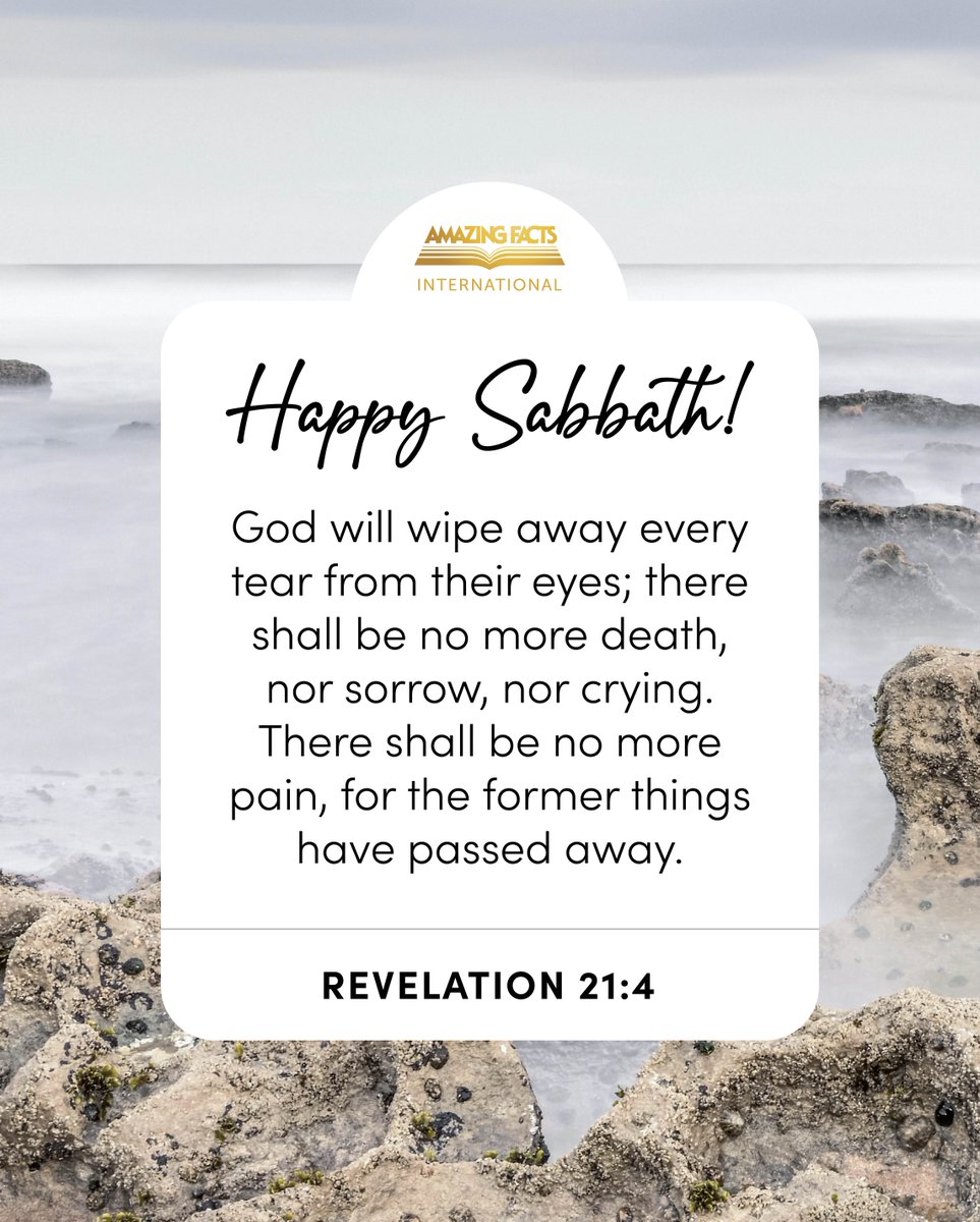 Happy Sabbath brothers and sisters, may His peace be over your home this holy Sabbath day.