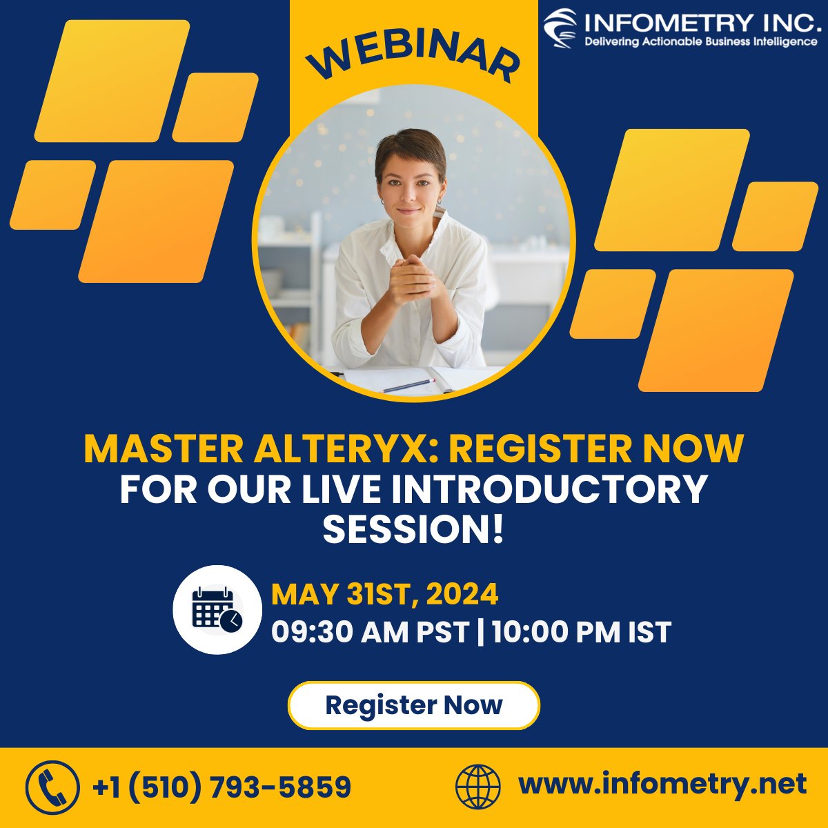 📢 Webinar Alert! 📢 Master Alteryx - Register Now (Limited Spots)!

Register now - infometry.net/resources/webi…
.
.
#AlteryxWebinar #DataAnalysis #FreeWebinar #Alteryx #DataExploration #LearnFromExperts #QandA #DataVisualization #Techwebinar #Infometry