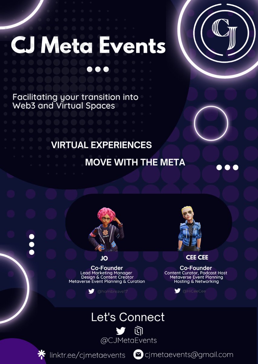 FriYAY is here again

How about a Metaverse Event? 

💫 Let us help facilitate it, we can provide fully immersive events/concert in @spatialio

#MetaVerse #MetaEvents 

LINKS: ⬇️ 
i.mtr.cool/gtlitkfsby 

#MetaverseNews #MetaWomen 
#ImmersiveSounds #web3 #JoJo17 #HiCeeCee