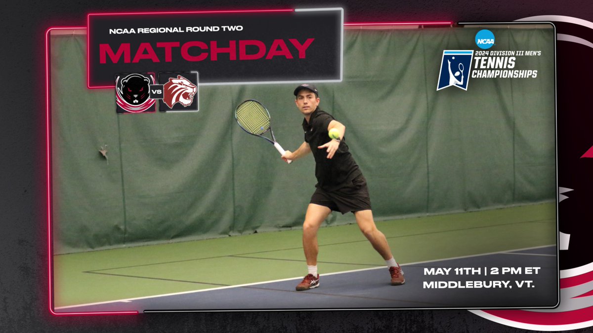 Be sure to tune in as the MIT men's tennis team takes on No. 10 Trinity (TX) in the second round of the NCAA Tournament at 2 p.m.! #RollTech 

Tournament Info/Links: tinyurl.com/64a27cwm