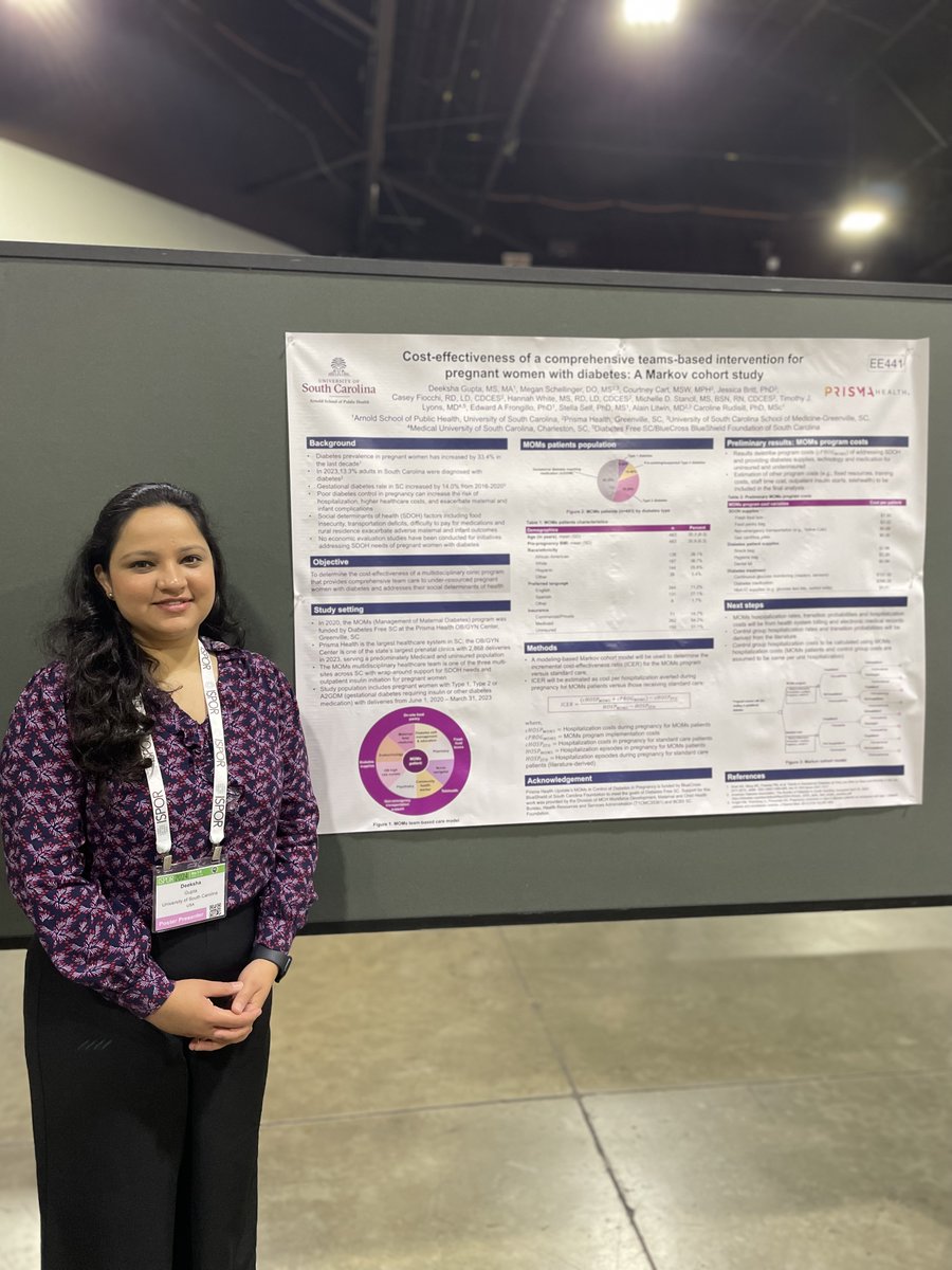 Delighted to have presented preliminary results from our ongoing research on the cost-effectiveness of a multispecialty pregnancy diabetes care program at #ISPORannual conference this week. It was a great opportunity to share insights and engage with fellow #HEOR researchers.