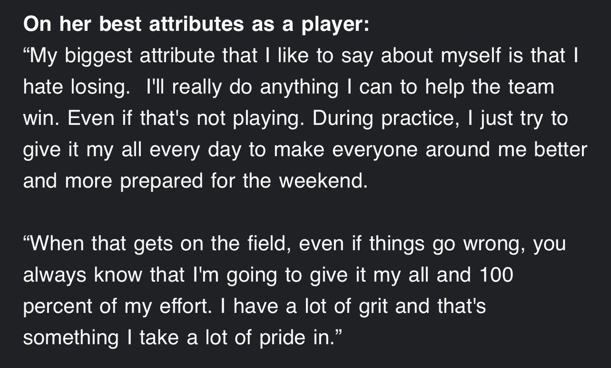 #AngelCityFC’s Madison Curry: “My biggest attribute that I like to say about myself is that I hate losing.  I'll really do anything I can to help the team win. Even if that's not playing.”