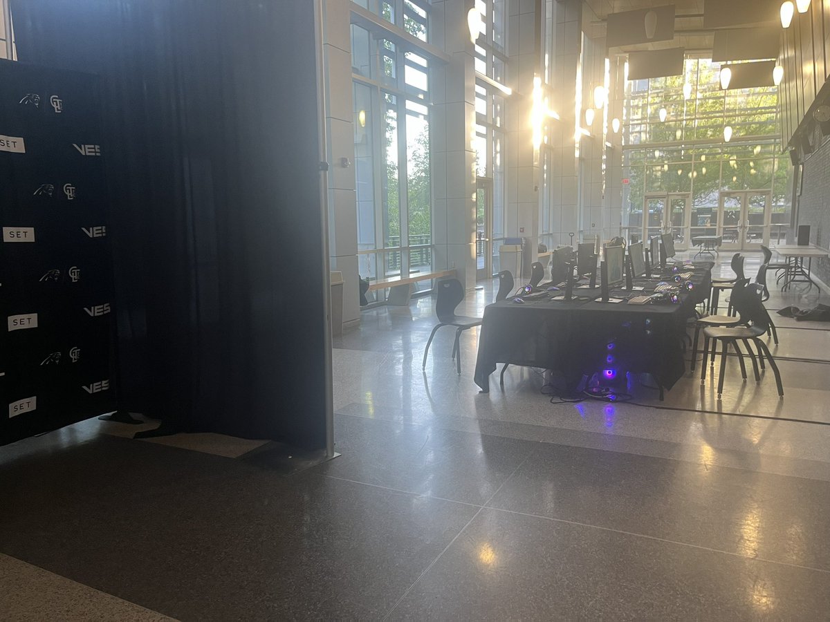 BrianAnweiler's tweet image. Excited to host the @veslgg Raleigh Regional Championship this weekend at #WakeTech North Campus. Setup is about to wrap and the competition starts on Saturday.