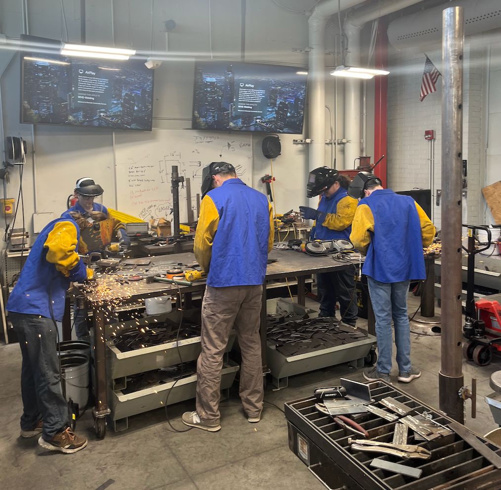 Congratulations to our 11 seniors who passed the welder performance qualification test today. The students spent 5+ hours going through plate preparation, welding, cutting test samples, and performing a face & root bend test. #rollside #WeAreWestside