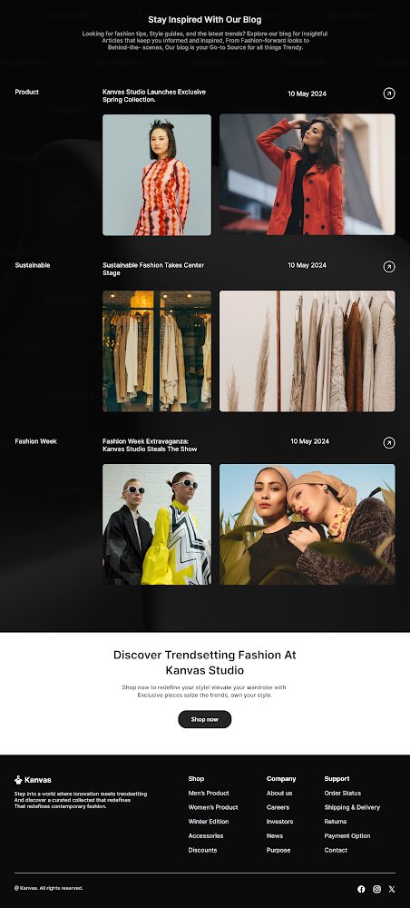 Hello Everyone 👋
Here's a Fashion website, KANVAS: Curated
Collections, Personalized Recommendations, Elevate Your Fashion Journey…
#uxtrends #uiinspiration #uiuxdesign #inspiredesign
#iosdesign #sketchapp #adobexd #userinterface #ixd