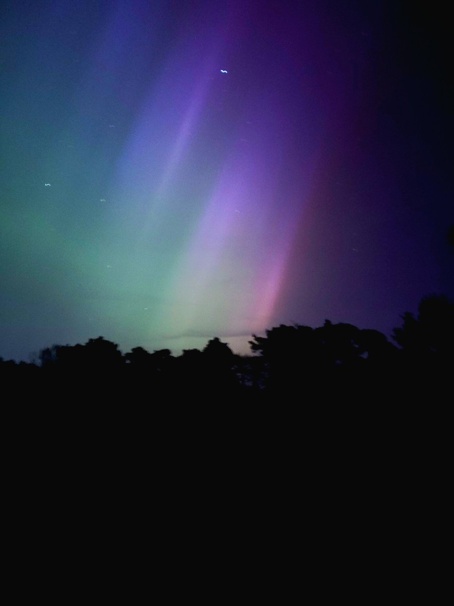 Northern lights, Painswick Beacon, Gloucestershire