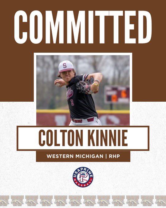 Huge congrats to ‘24 (RHP) @ColtonKinnie , Seaholm High School, on his commitment to @WMUBaseball and #41st commit this 2024 season 👀🔥 #PrimeMovement #PrimeRecruits #PrimeDude