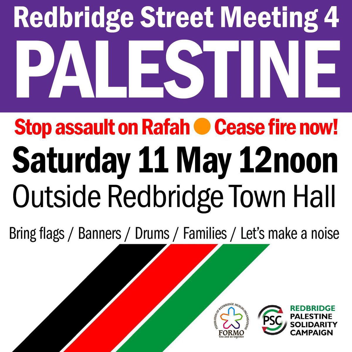 Please try and attend this and show your solidarity with the people of Gaza under siege. Peaceful protest must continue until a total ceasefire is achieved.