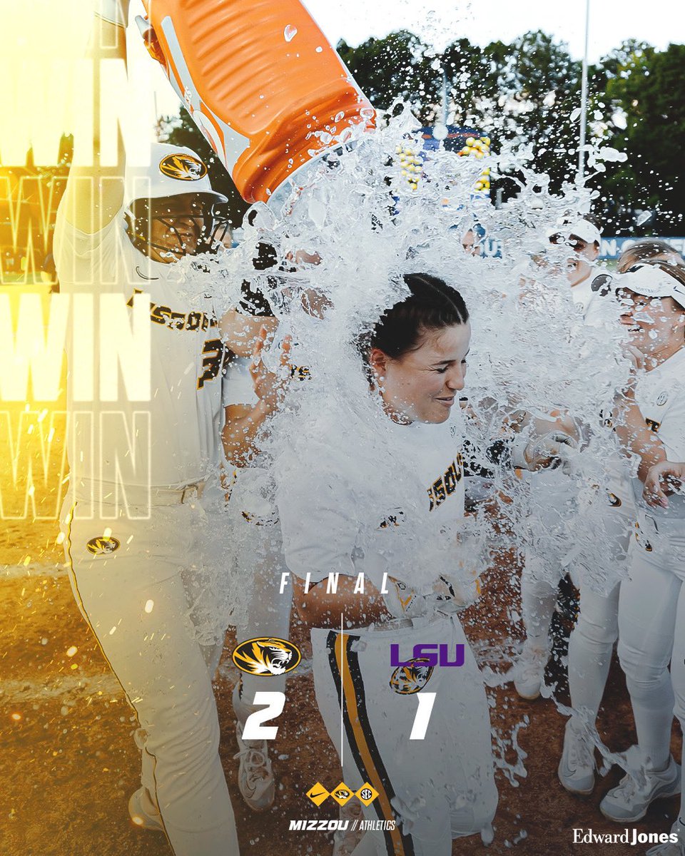 That’s a walk-off W to send @MizzouSoftball to the SEC Tournament championship game! #MIZ 🐯