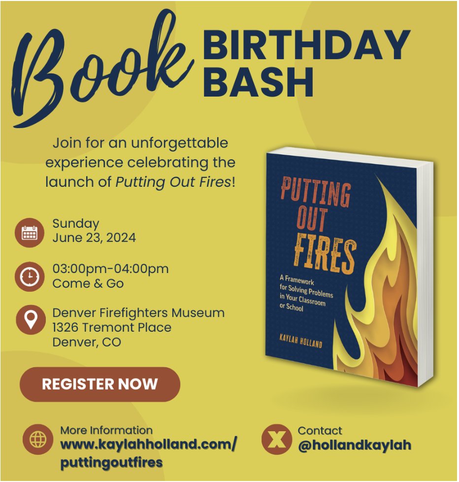 Going to #ISTELive 24?? Join me to celebrate the launch of my new book Putting Out Fires published by #ISTEbooks!! Tour a real firefighters museum, try on fire fighting gear, grab a copy of the new book, and more! Register at bit.ly/ISTEPOFLaunch!!