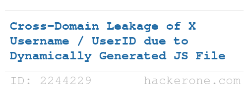 X (Formerly Twitter) disclosed a bug submitted by <a href="/Th0h0/">Thomas Houhou</a>: hackerone.com/reports/2244229 - Bounty: $1,500 #hackerone #bugbounty