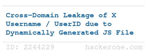 X (Formerly Twitter) disclosed a bug submitted by @Th0h0: hackerone.com/reports/2244229 - Bounty: $1,500 #hackerone #bugbounty