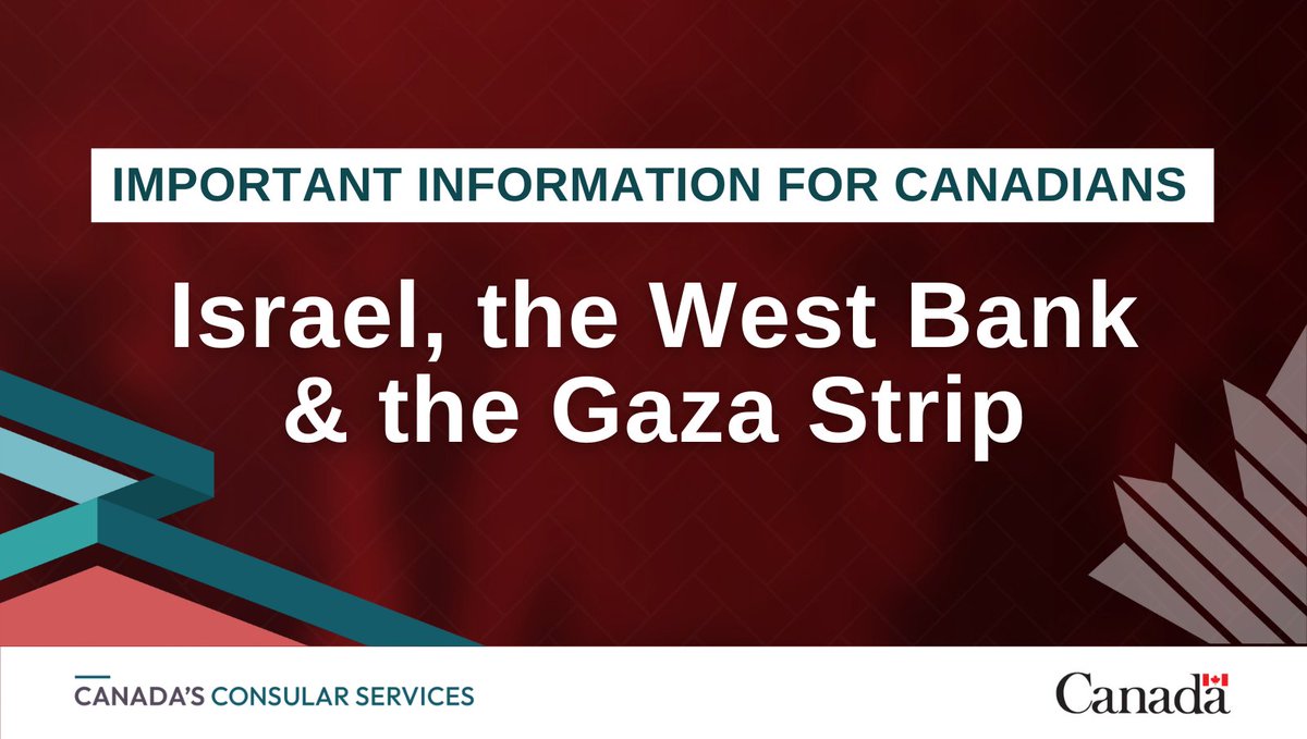 We’ve specified to avoid all travel within 5 km of the border with the #Gaza Strip due to the risk of rocket and mortar fire, gunfire and military activity. Updated advice: travel.gc.ca/destinations/i…