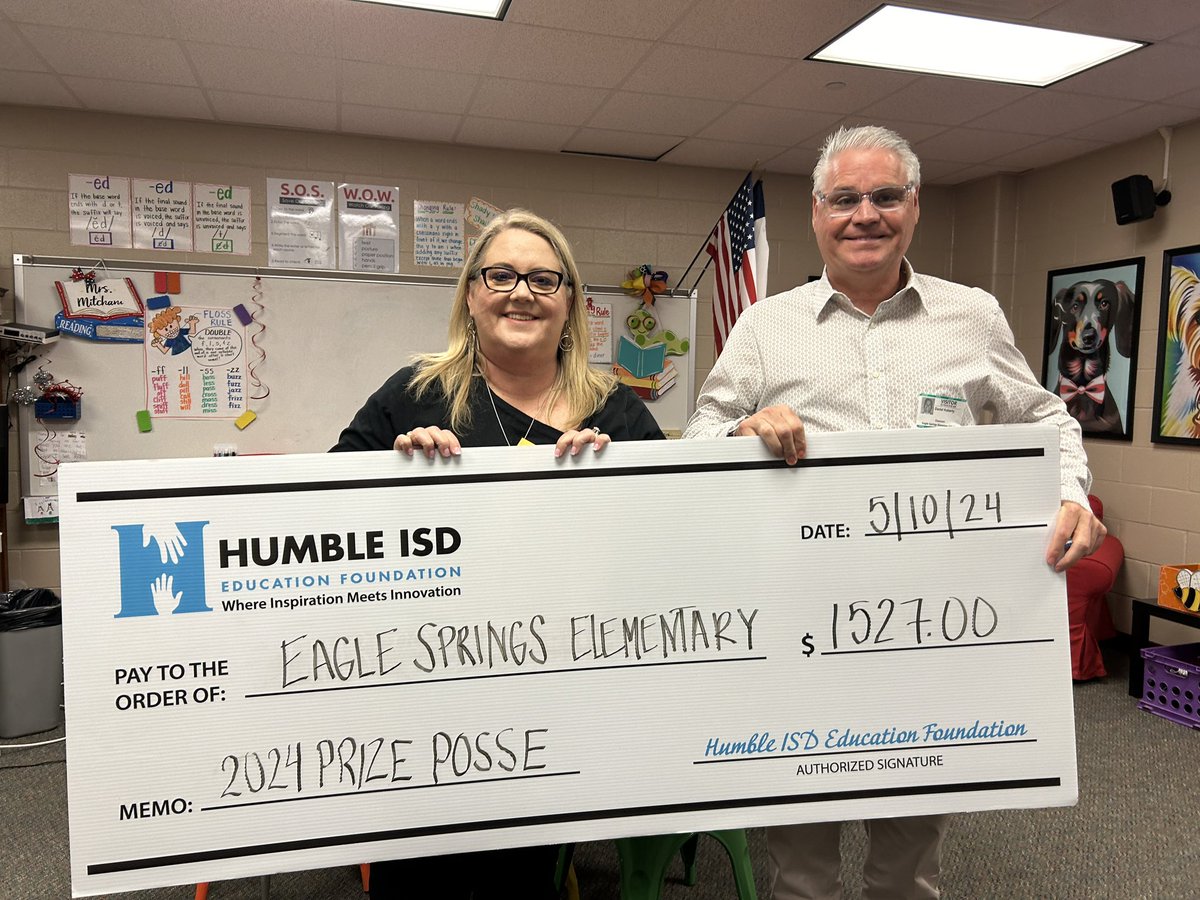 Congrats to the amazing 👏👏Stephanie Baker for winning a grant to fund WRITE STROKES LAB! ✍🏼This will help dysgraphia students develop fine motor skills, letter formation, handwriting fluency, and written expression. Thank you @HumbleISD_FDN #PrizePosse @HDyslexia #ShineALight