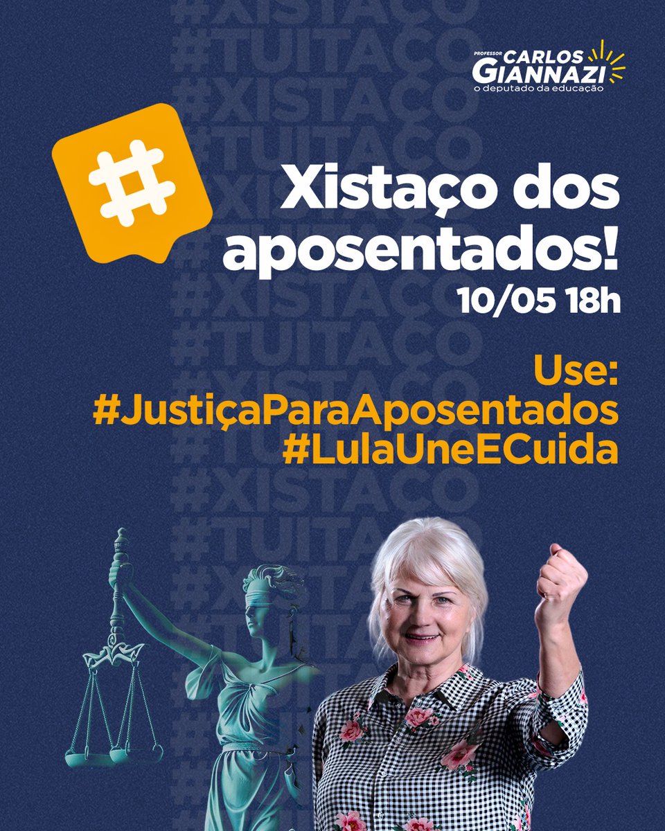 <a href="/VillasEstther/">Esther 🚩</a> <a href="/PetistaAlerta/">Petista Alerta</a> <a href="/brendaamatos/">Fátima</a> <a href="/V13lula/">Karen Lúcia♀️🚩🌵</a> @fabymachados @Sou_a_Dita_cuja <a href="/YaiaSobreira/">Mônica 🚩1️⃣3️⃣🚩</a> <a href="/gildesantos1305/">gil</a> <a href="/NahdyjRocha/">Nahdyj Rocha</a> <a href="/Malvado121221/">Al News</a> <a href="/monedebem/">Simone de Bem</a> @LulistaPetista <a href="/IveteFranca/">Ivete LULA França</a> <a href="/nunesmarquesk/">Kassio Nunes Marques</a> <a href="/MinAMendonca/">André Mendonça</a> <a href="/Cristianozaninm/">Cristiano Zanin Martins</a> <a href="/FlavioDino/">Flávio Dino 🇧🇷</a> #JustiçaParaAposentados 
#LulaUneECuida