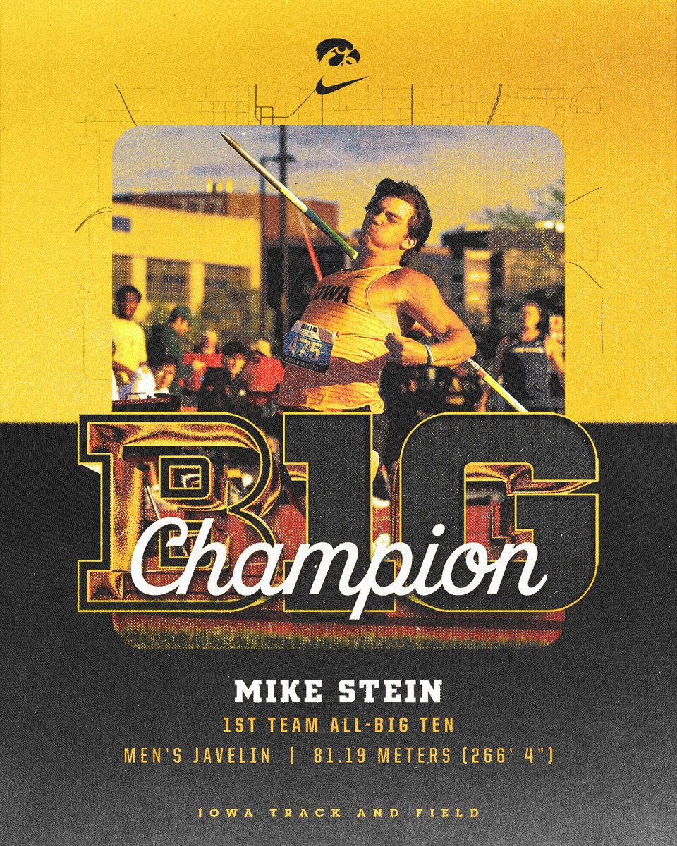 𝐁𝟏𝐆 𝐌𝐈𝐊𝐄

A monstrous 81.19 meters (266’ 4”) launches <a href="/MichaelStein__1/">MIKE STEIN THROWING</a>  to a gold medal!

That mark is a meet record, a school record, ranks 2nd in DI, and qualifies for the Olympic Trials. It came on Stein's final throw of the day 🫳🎤

#B1GTF x <a href="/NCAATrackField/">NCAA Track & Field</a>