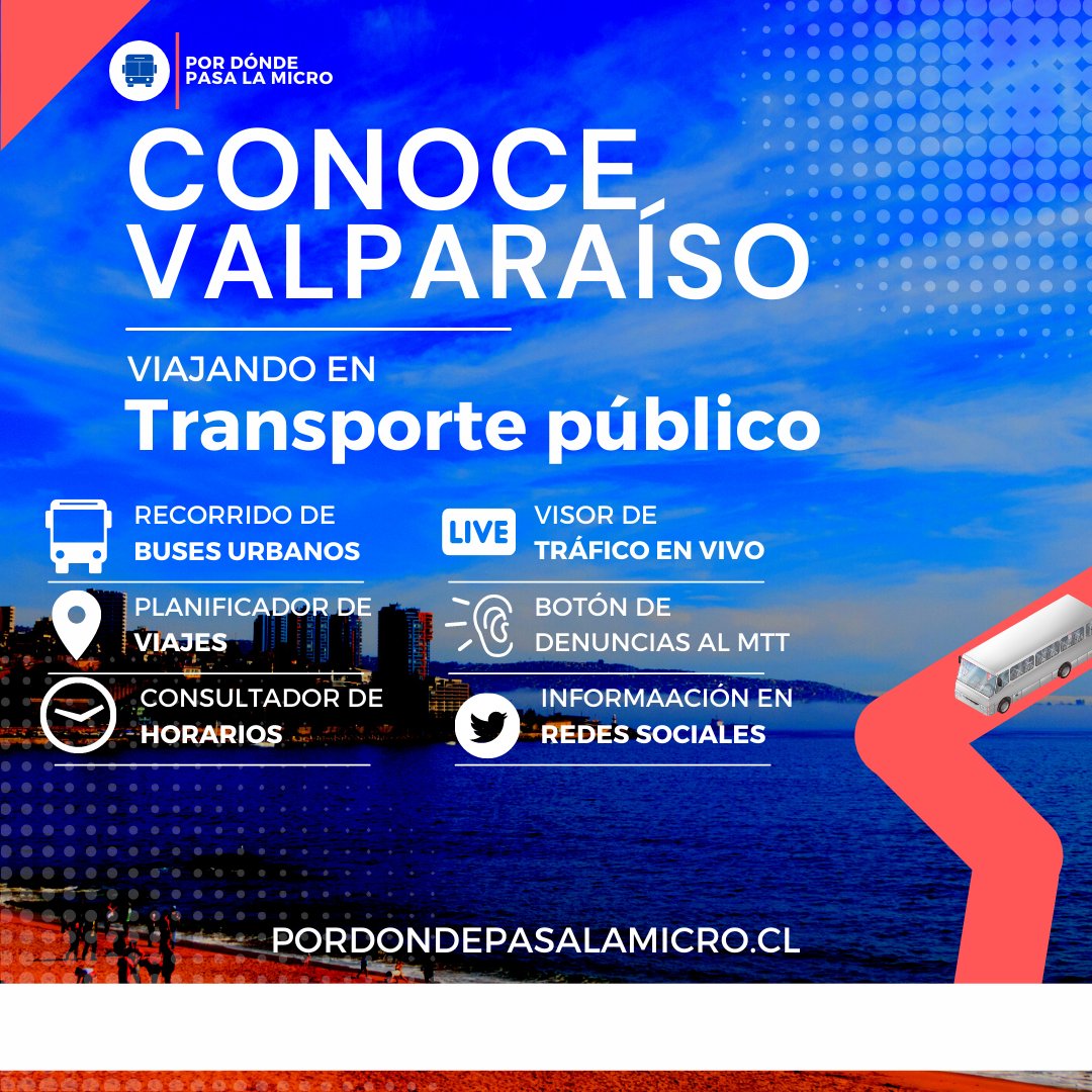 Por Dónde pasa la Micro llegó a #Valparaíso . Recorre la ciudad utilizando #TransportePúblico y planifica tus viajes con la tecnología de Moovit. Conocenos en: 
i.mtr.cool/sgclxvozkw