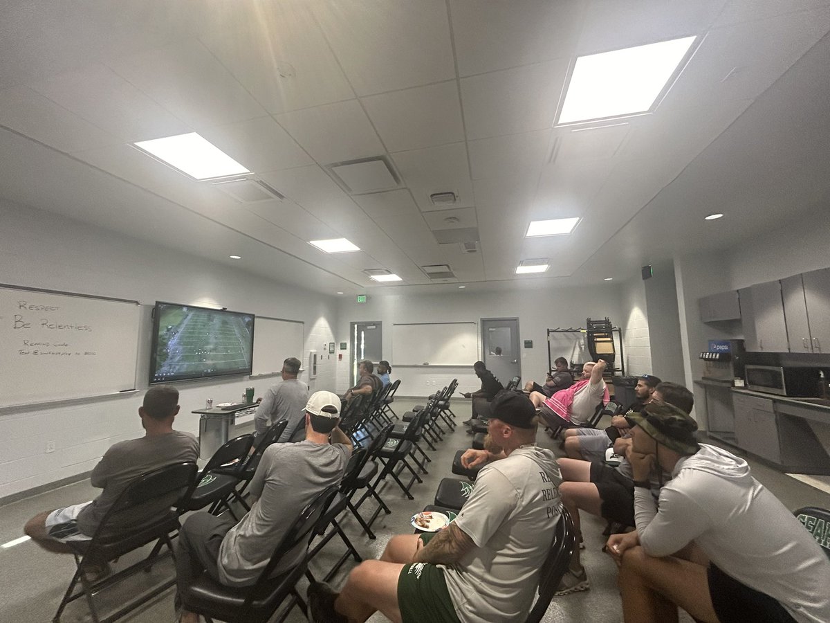 Youth coaches, middle school coaches, and high school coaches collaborating together. Great night at our youth coaching clinic. #FlyHigh