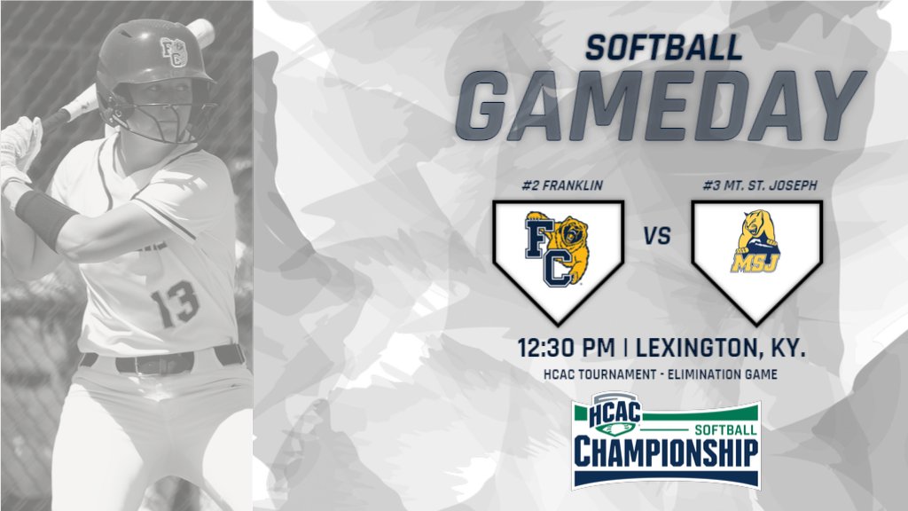 It's win or go home for @fcgrizsoftball this afternoon, as they meet Mount St. Joseph in an HCAC elimination game. Winner moves on to face top-seeded Transylvania later today. First pitch comes your way at 12:30 and you can follow the action live: franklingrizzlies.com/calendar?date=…