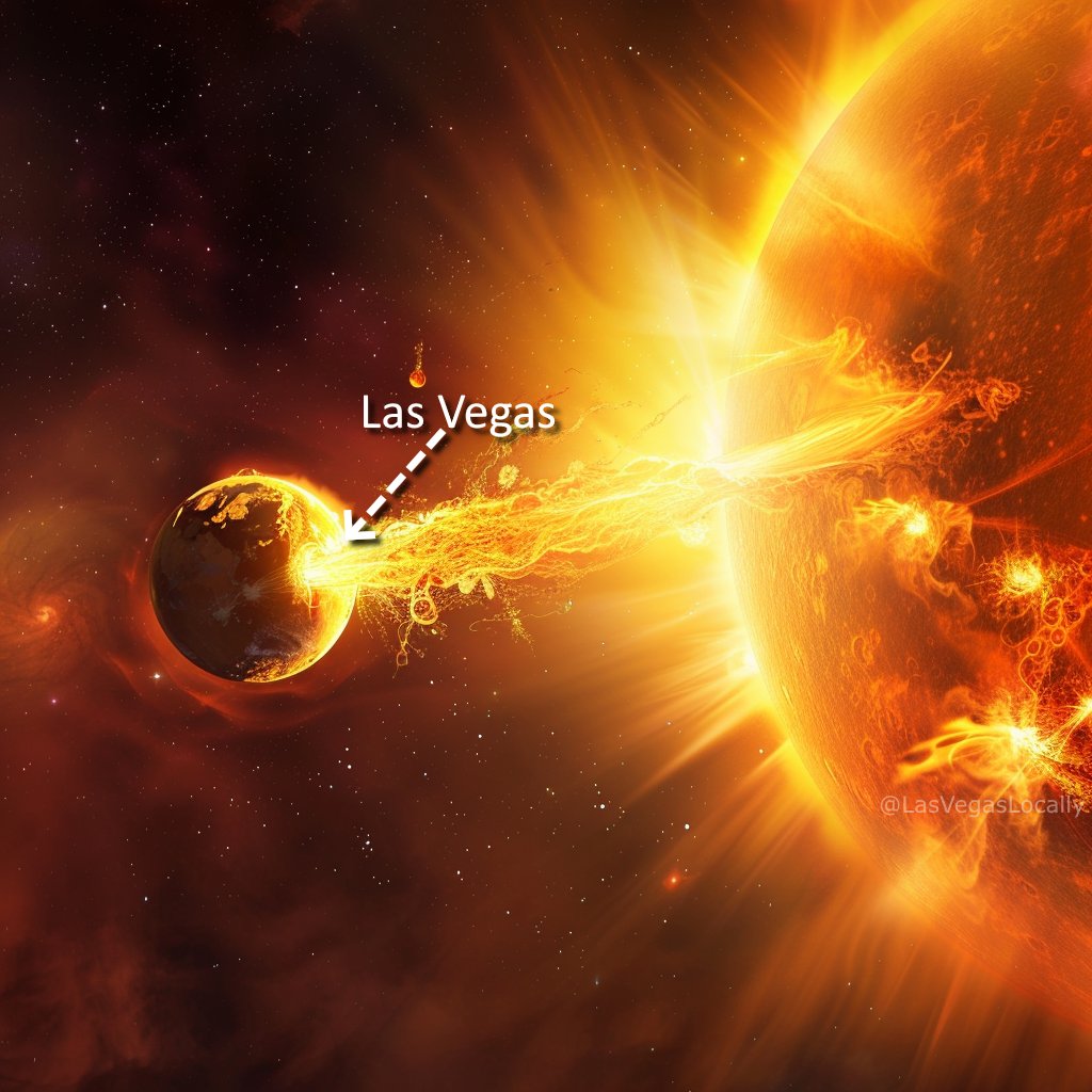 A massive solar storm is headed toward Las Vegas. We call it 'summer'