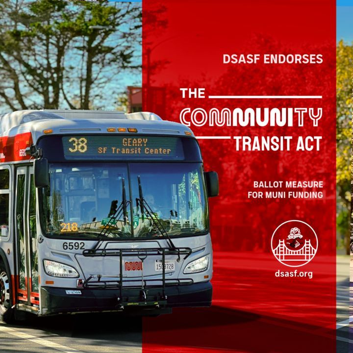 We are endorsing the ComMUNIty Transit Act, a ballot measure to tax ride-hail companies to fund Muni! Transportation should be a human right - not a way for corporations to profit by harming workers and the planet. Help us gather signatures - signup here: buff.ly/3wlzc6J