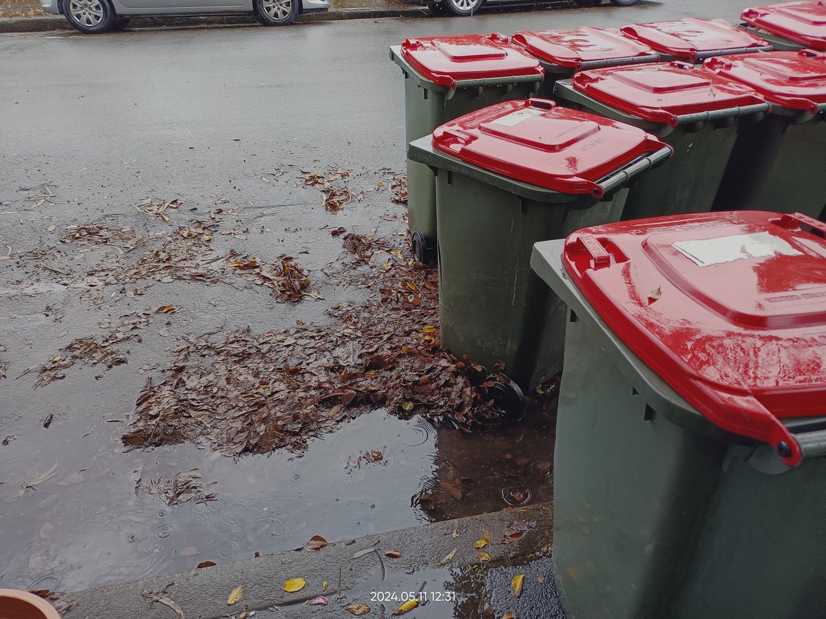 jonp67's tweet photo. inner West council waste collection...what a flipping joke more line waste COLLECTING.... The street was collected on Thurs am.... Reported to council on Thursday Yet our waste is still collecting rain on SATURDAY.... excuse is the contractor "forgot".  What utter bull shit! https://t.co/6IkLmJ0HEZ