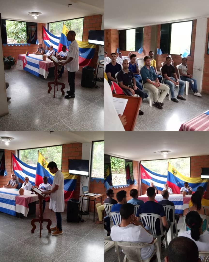 Se realiza en el estado Trujillo, recibimiento de jóvenes colaboradores que culminarán el Diplomado en Terapia Física y Rehabilitación. #CubaPorLaVida #CubaCoopera #40Aniversario UCCM
