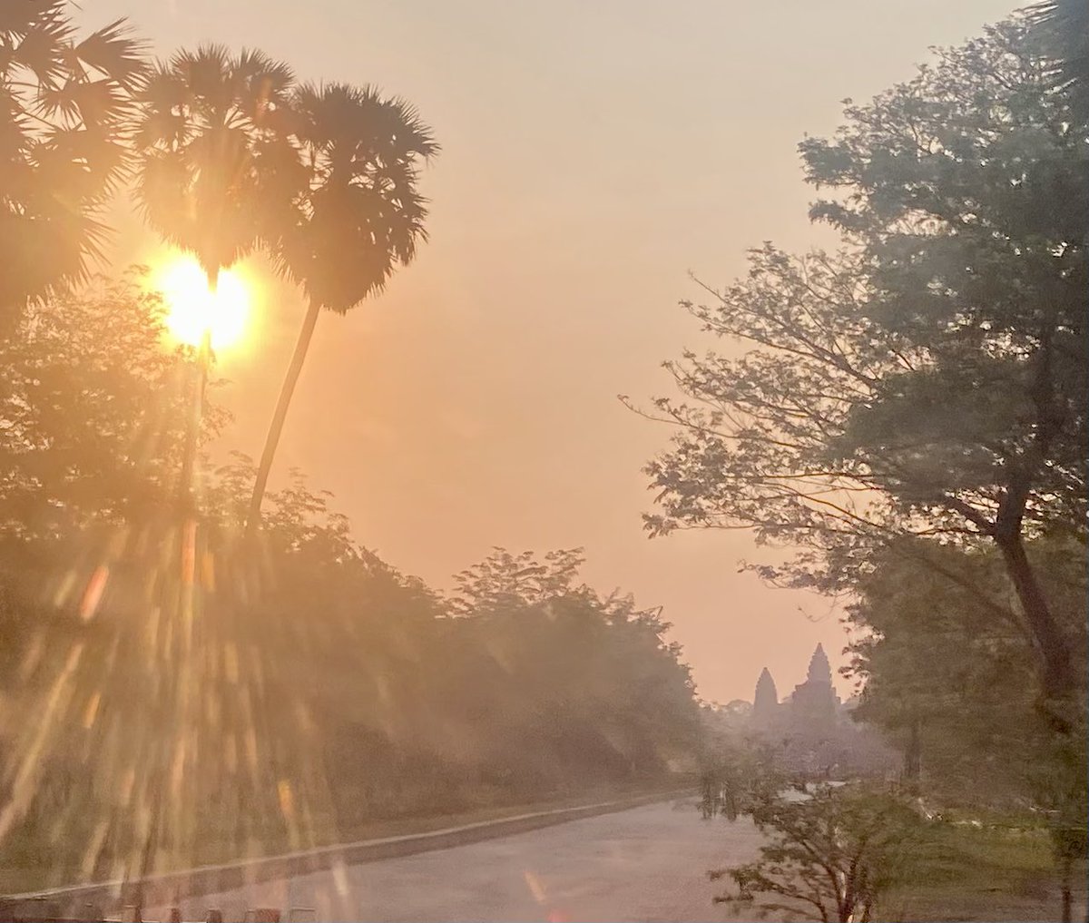 I’ve loved running in every Cambodian province. They’ve all been wonderful, but it’s hard to beat the hidden parapet at 12th century Angkor Thom after sunrise at Angkor Wat: ancient gates, hidden temples, shade trees, singing gibbons, chanting monks. Glorious!