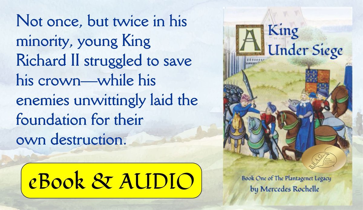 'Astonishing Historical Fiction' Not once, but twice in his minority, young King Richard II struggled to save his crown. His enemies unwittingly laid the foundation for their own destruction in A KING UNDER SIEGE by Mercedes Rochelle amzn.to/2Gn7Zn4 @authorRochelle