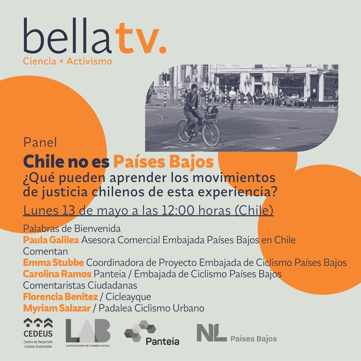 El lunes partimos con BellaTV, ciencia+activismo, una gran aventura del Lab de Cambio Social y  socios, <a href="/CedeusChile/">Centro de Desarrollo Urbano Sustentable - CEDEUS</a>, Transport &amp; Health Science Group/Movisal, @Muevate, <a href="/FoCo_Migrante/">FoCo Migrante</a>  y la Junta de Vecinos 13 Bellavista. Ayúdanos a difundir y participa!