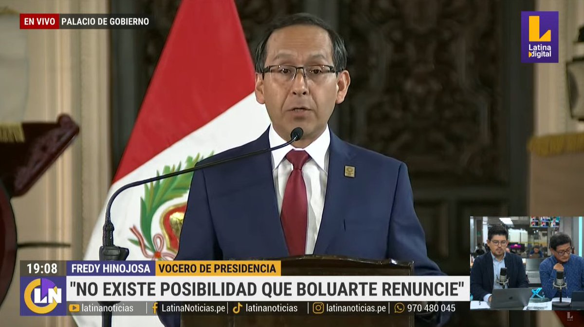 La creación del cargo de vocero presidencial, que es dirigido por Fredy Hinojosa, es para que Dina Boluarte no responda a la prensa. Esto es una burla que los gremios como @cpperuoficial, @ConsejodePrensa y @ANP_periodistas deberían rechazar.