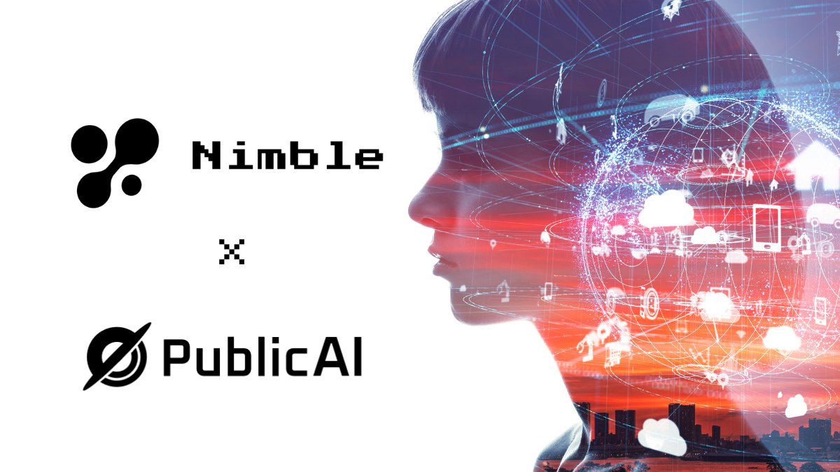 ⚡️Nimble is thrilled to announce a new partnership with @PublicAI_, a Web3-based Train-AI-To-Earn network where every human contributes data to train AI and share revenues. Backed by @SolanaFndn, @nvidia & Tier 1 VC, and trusted by leading AI and web3 companies. We share the