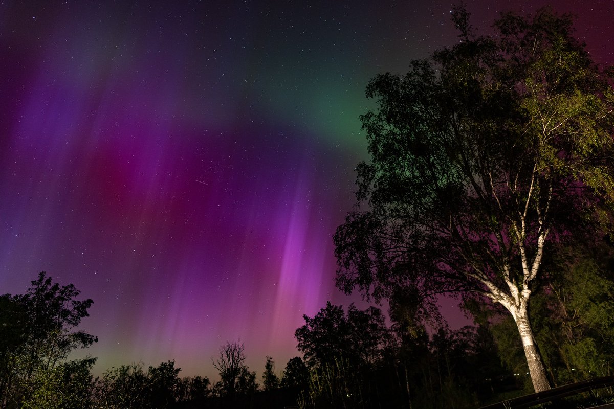 Polarlichter in Südbayern 🥰 Sogar mit bloßem Auge sichtbar!

#aurora #auroreboreale #solarstorm #polarlicht