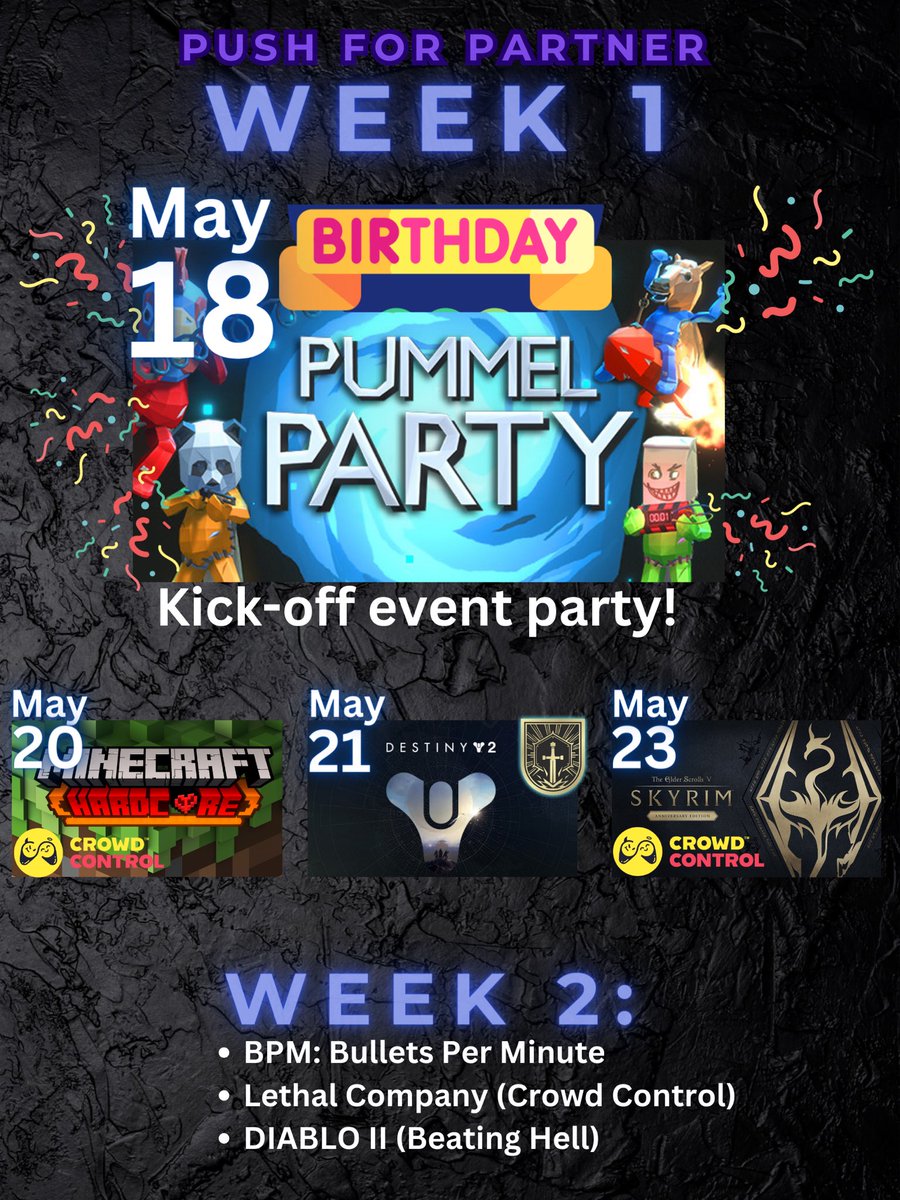 My most ambitious personal goal as a streamer is the push to partner. Well hell, I’m giving it a shot. Starting next Saturday on my 27th Birthday 🎉 I’ll be kicking off a whole new series of streams, featuring new graphics, emotes, redemptions and more Twitch.tv/quix18