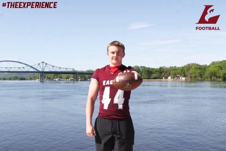 Thank you @AndrewMcGlenn for having me out today, had a great time on campus @UWLEagleFB! Excited to come back out! @CentCougsFB