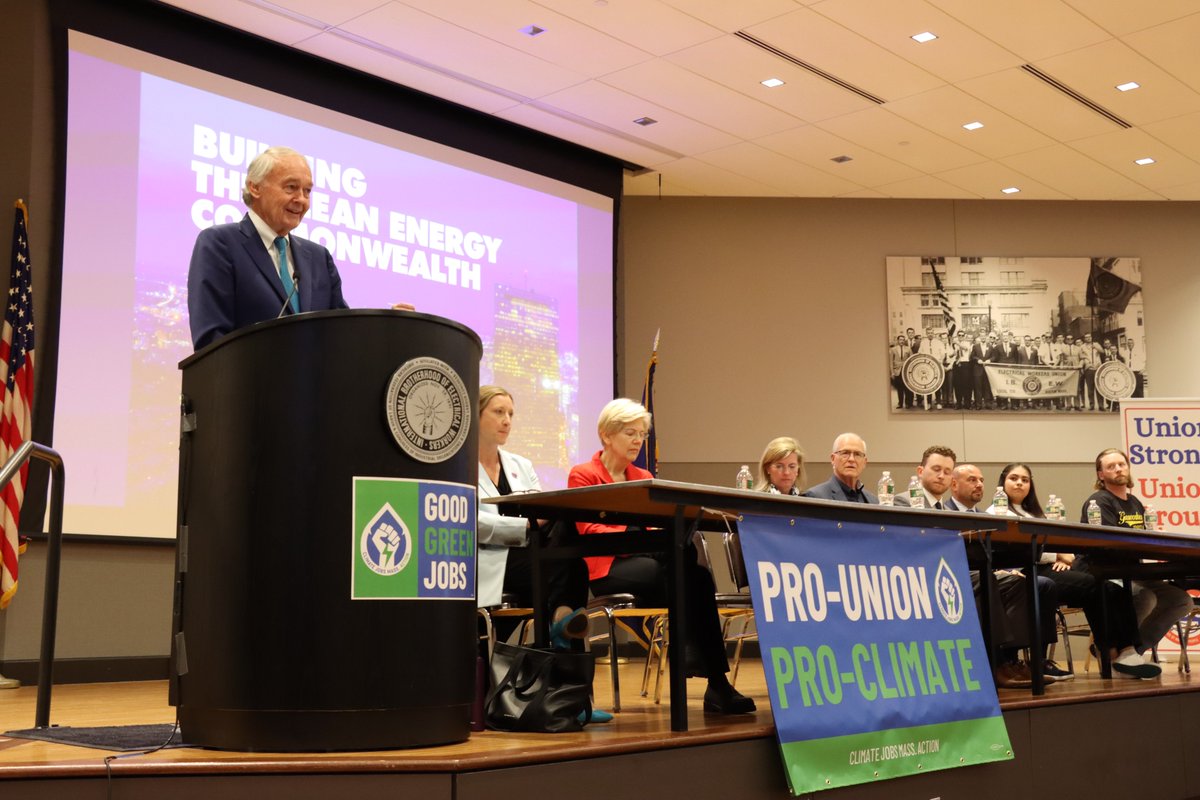 A healthy economy—and a healthy planet—will be built by and for union workers and frontline communities. It was great to join @massaflcio. Let's put clean energy dollars to work with union jobs and deliver climate, economic, and health benefits to doorsteps across the country.