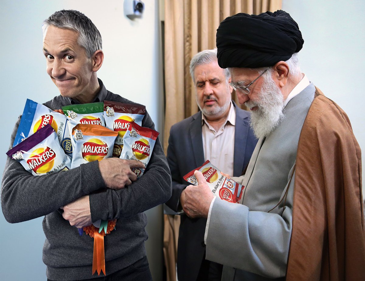 Gary Lineker has arrived in Tehran for crunch talks with Ayatollah Khamenei.