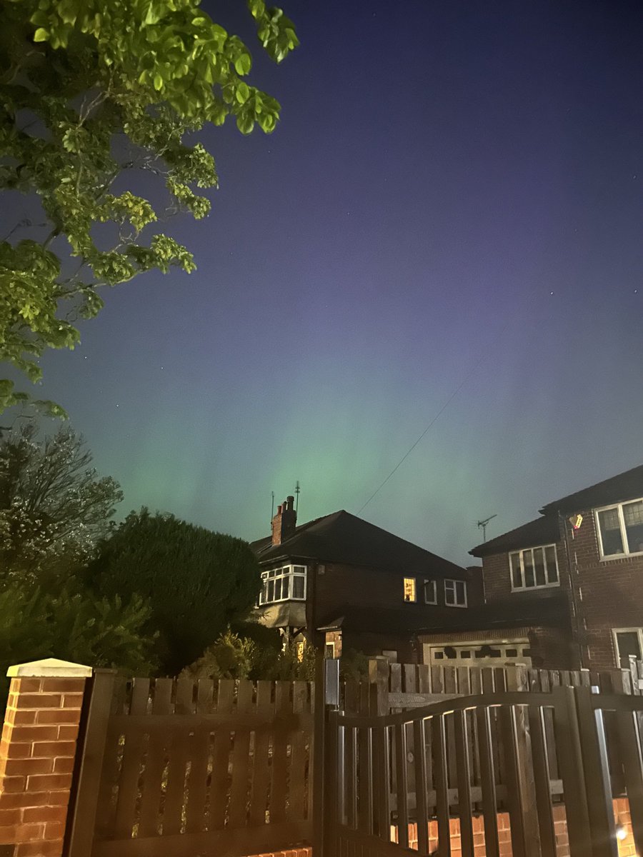 My first sight of the Northern Lights over Roundhay!