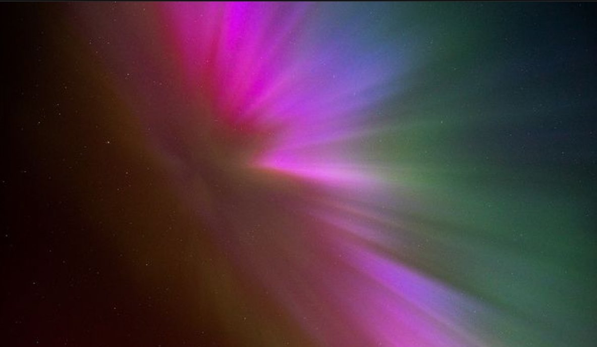 The magnificent Aurora Borealis tonight. No filter needed.