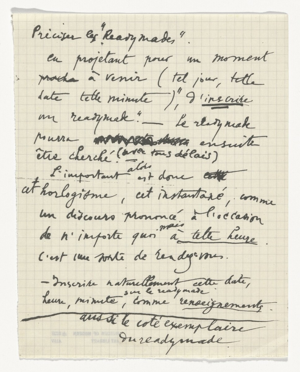 Untitled from The Bride Stripped Bare by Her Bachelors, Even (The Green Box) (La mariée mise à nu par ses célibataires, même [Boîte verte]) moma.org/collection/wor…