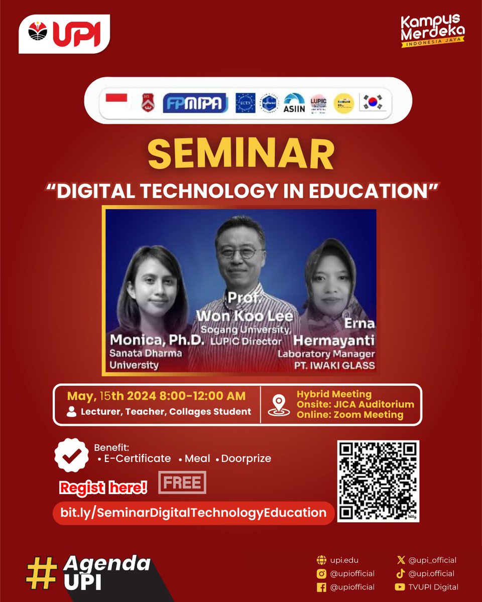 upi_official's tweet image. Hadirilah acara peresmian Pabrication Laboratory Education (FABLAB Edu) dan Seminar &quot;Digital Technology in Education&quot; yang diselenggarakan oleh Prodi Pendidikan Kimia,  FPMIPA UPI.

 #AgendaUPI #FABLABEdu #PelopordanUnggul
