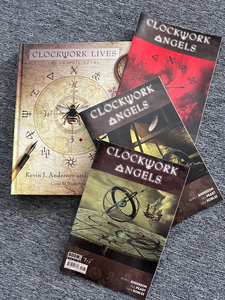 For the next week, anyone who orders a signed copy of my CLOCKWORK LIVES graphic novel (based on my novel with Neil Peart) will also get a free signed CLOCKWORK ANGELS comic. wordfireshop.com/product/clockw…
