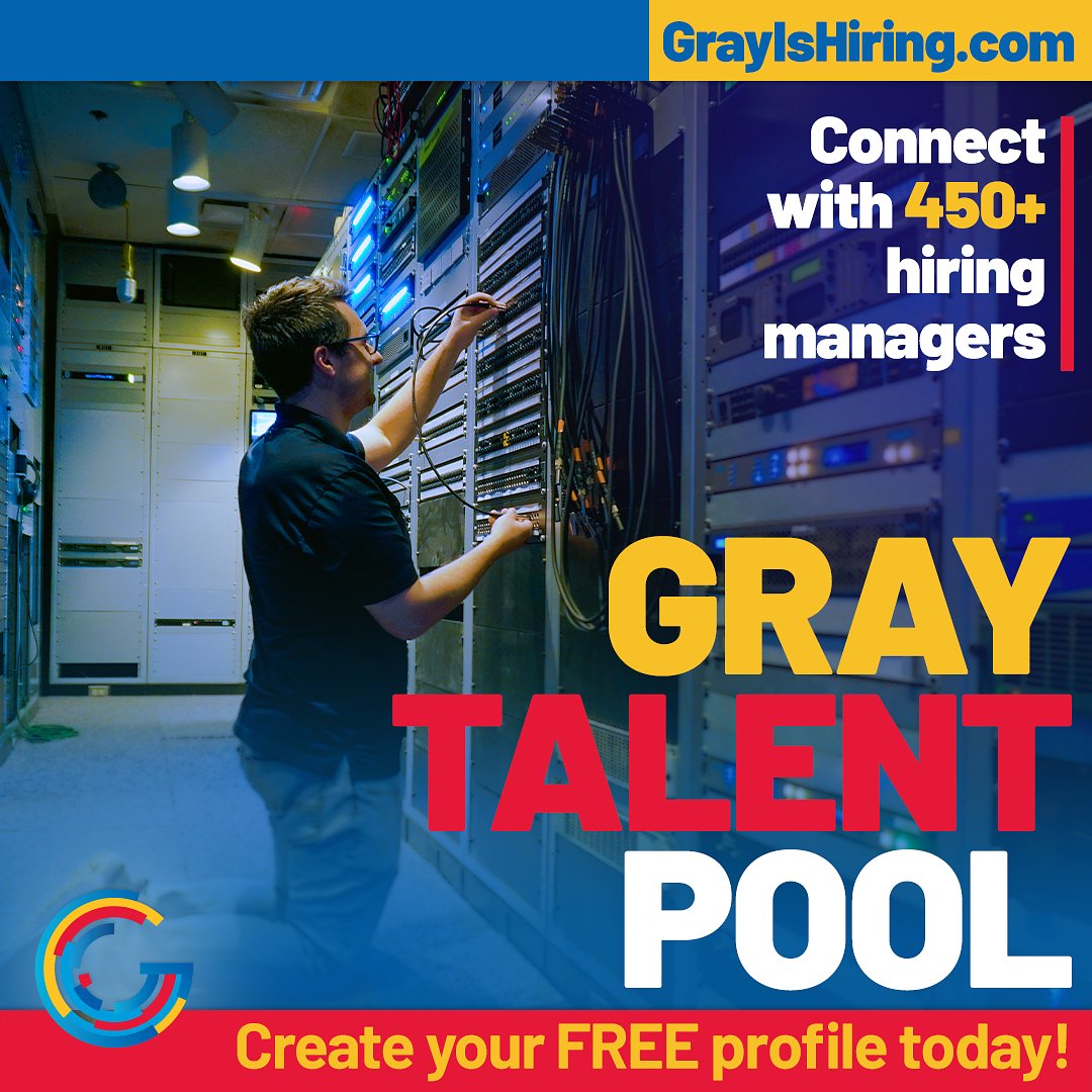 Gray's Talent Pool is your digital business card!  
It's visible to more than 200 Gray managers looking to fill job openings.  
Create your profile to land that next career opportunity with Gray Television!  Sign up here: bit.ly/3BniXFe #TVJobs