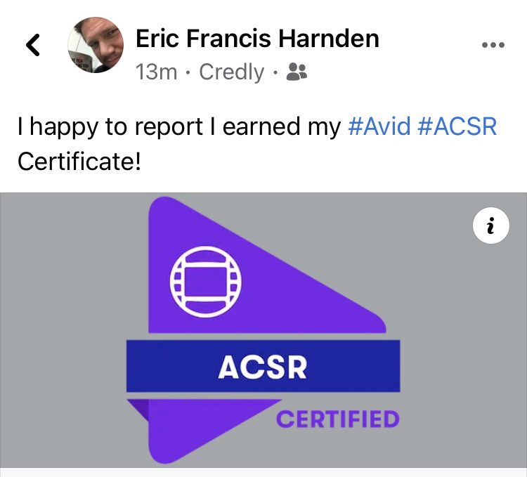 quintessential's tweet photo. Earned my #AvidACSR today! https://t.co/jA4YuMnMfU