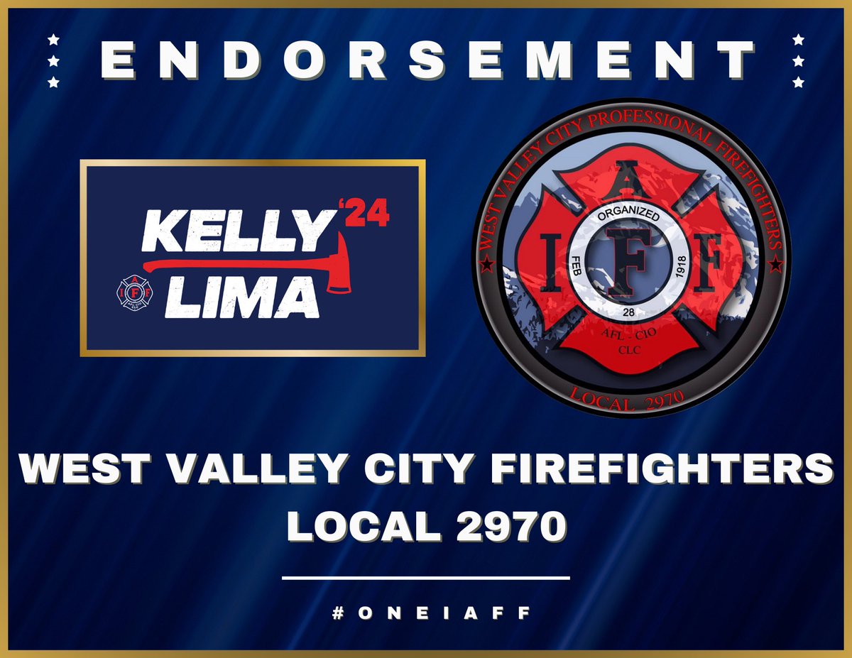 Thank you brothers and sisters in Utah with IAFF Local 2970 West Valley City Fire Fighters! We are honored to have you in our corner. #OneIAFF