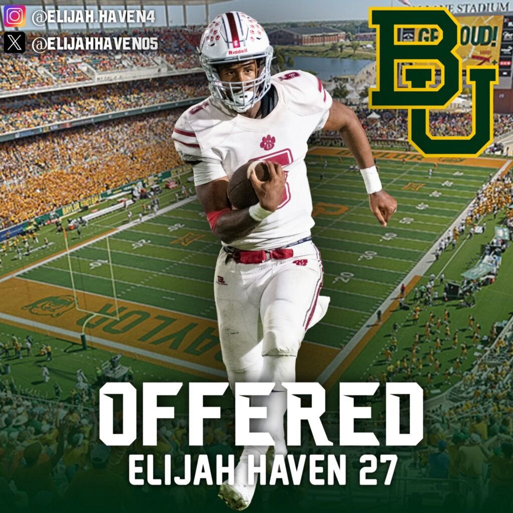 After a great conversation with the coaches, I am humbled and blessed to receive a scholarship offer from the University of Baylor! A huge thank you to all of my coaches, family, and teammates along this journey with me.
@NeilWeiner @CoachRHolcomb @JakeSpavital @DunhamAthletics