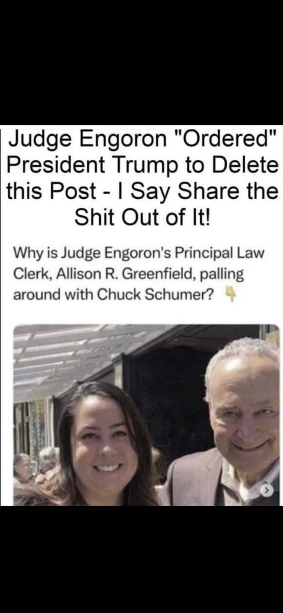 Judge Engoron ordered Trump to Delete this post 👇 So you know what to do Pass it on please