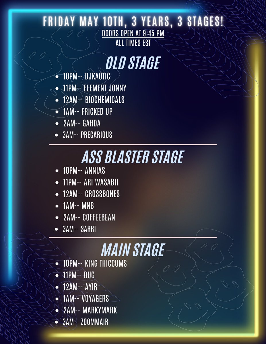 I play over at Happy Hour at 1am est before hopping directly over to D-Gens 3 year anniversary where I'm gonna play my first DnB set ever.